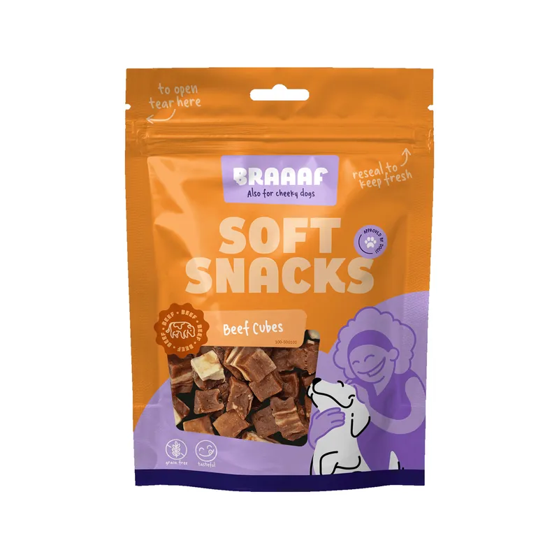 Betrouwbaar Braaaf Beef Steak Cubes - Rund en vis