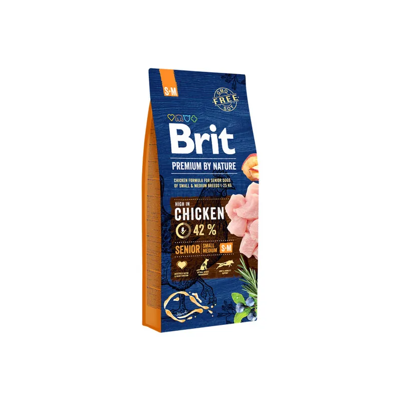 Aanbieding Brit Premium by Nature Senior S+M Hondenvoer