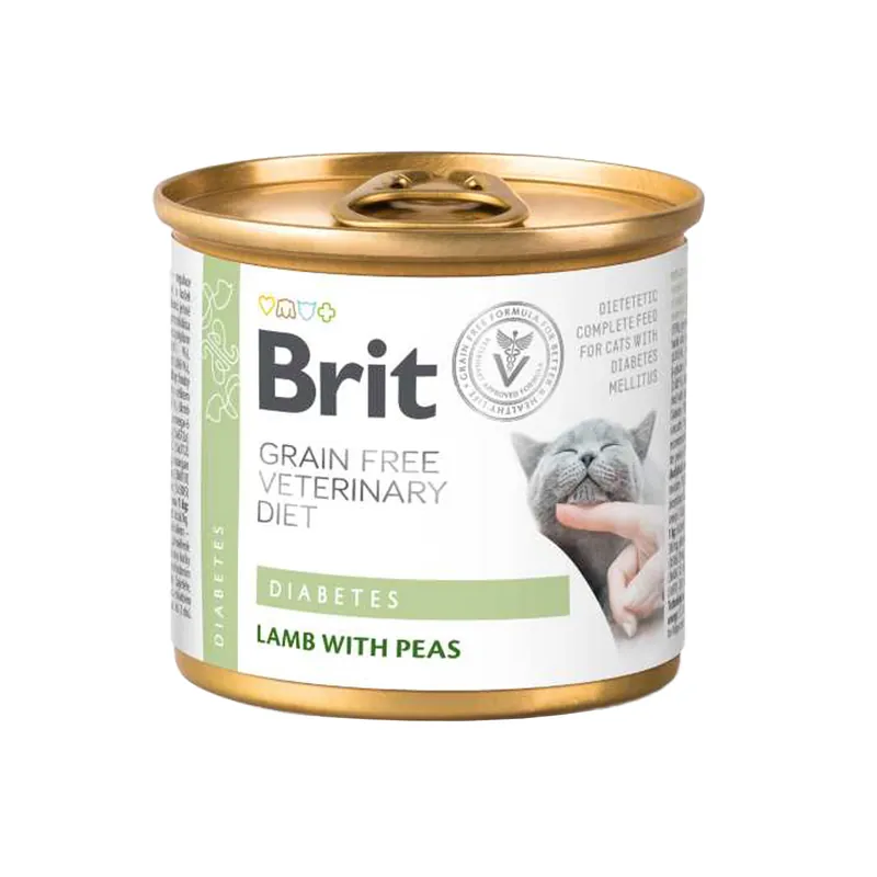 Bestel Nu Brit Veterinary Diet Cat - Grain free - Diabetes - Blik