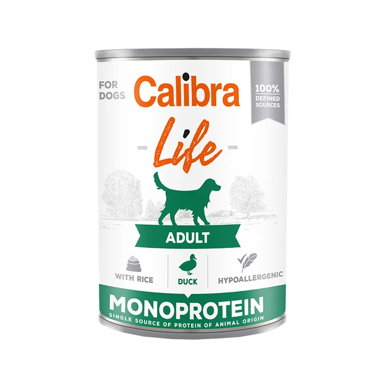 Direct Beschikbaar Calibra Dog Life Adult Natvoer - Eend