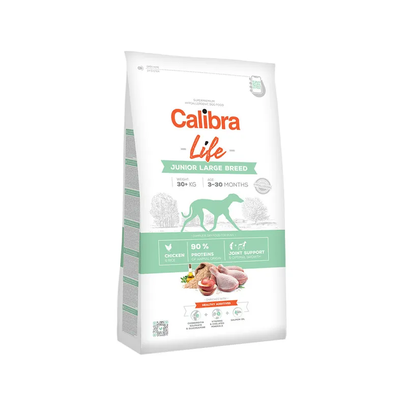 Calibra Dog Life Junior Large Breed - Kip Uitverkoop