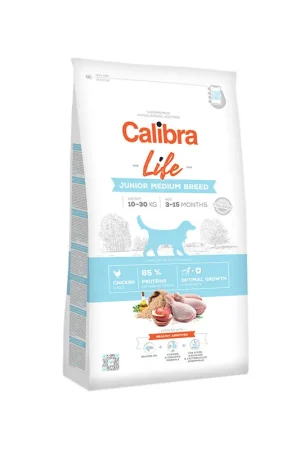 Calibra Dog Life Junior Medium Breed - Kip Beperkte Voorraad