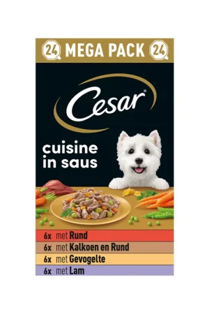 Actieprijs Cesar Cuisine in Saus - Mega Pack