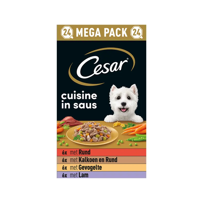 Actieprijs Cesar Cuisine in Saus - Mega Pack