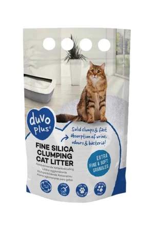 Snelle Levering Duvo+ Premium Fijne Silica Kattenbakvulling - Klontvormend