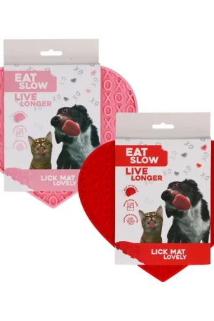 Aanbieding Eat Slow Live Longer Lick Mat Heart