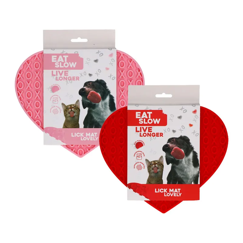 Aanbieding Eat Slow Live Longer Lick Mat Heart