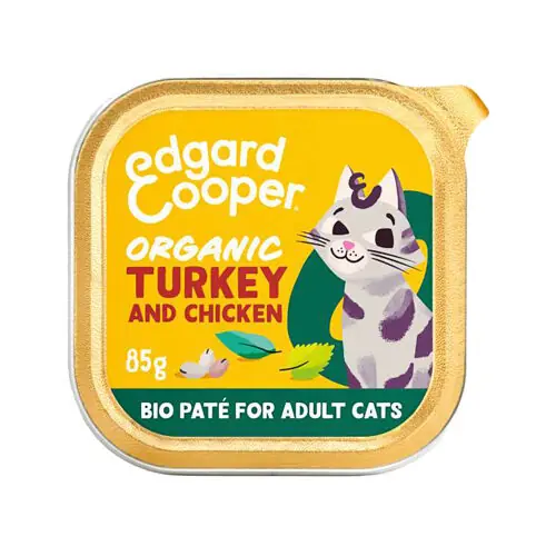 Exclusieve Aanbieding Edgard & Cooper Adult Cat - Organic - Kalkoen en Kip - Paté