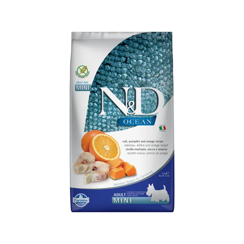 Beperkte Voorraad Farmina N&D Ocean Adult Mini Hondenvoer - Cod, Pumpkin & Orange