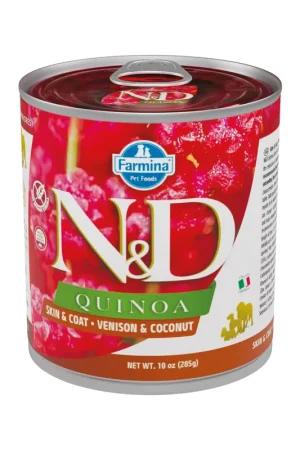 Betrouwbaar Farmina N&D Quinoa Skin & Coat Adult Natvoer Hond - Venison