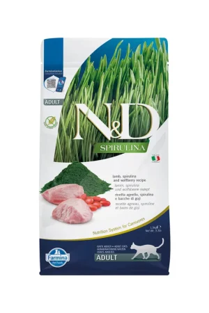 Aanbieding Farmina N&D Spirulina Adult Cat - Lamb