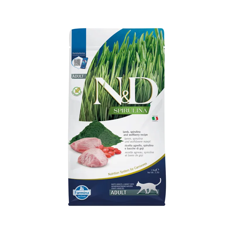 Aanbieding Farmina N&D Spirulina Adult Cat - Lamb