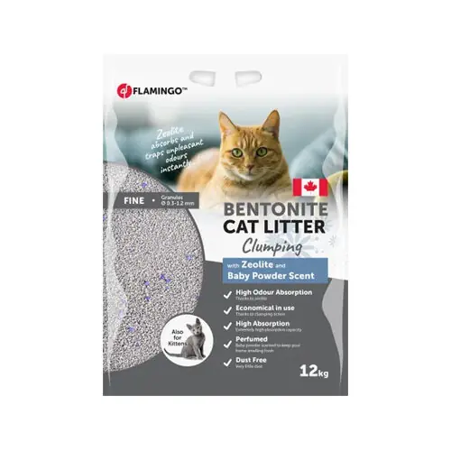 Flamingo Kattenbakvulling Babypoeder & Zeolite Actieprijs
