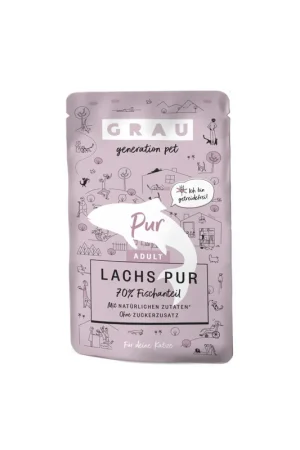 Actieprijs Grau Adult Puur Kattenvoer - Zalm - Pouch