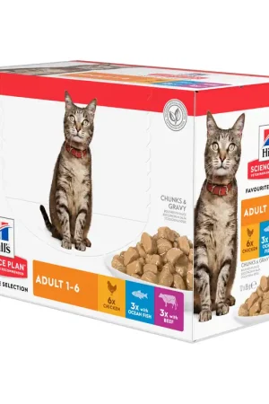 Direct Beschikbaar Hill‘s Science Plan Feline Adult Favourite Selection