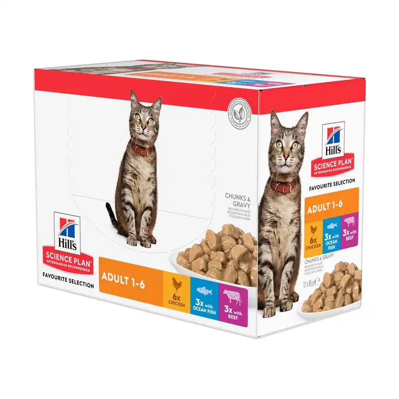 Direct Beschikbaar Hill‘s Science Plan Feline Adult Favourite Selection