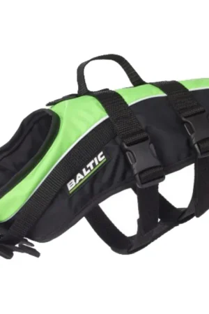 Seizoensaanbieding Baltic Hondenzwemvest Mascot Groen/Zwart
