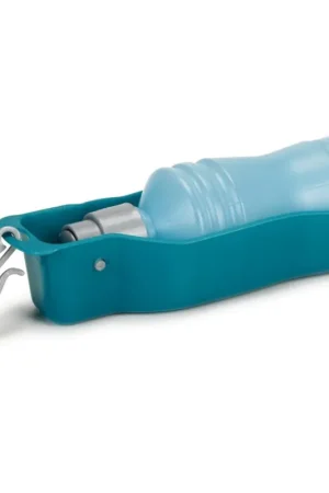 Beeztees drinkfles draagbaar met clip blauw Koopje
