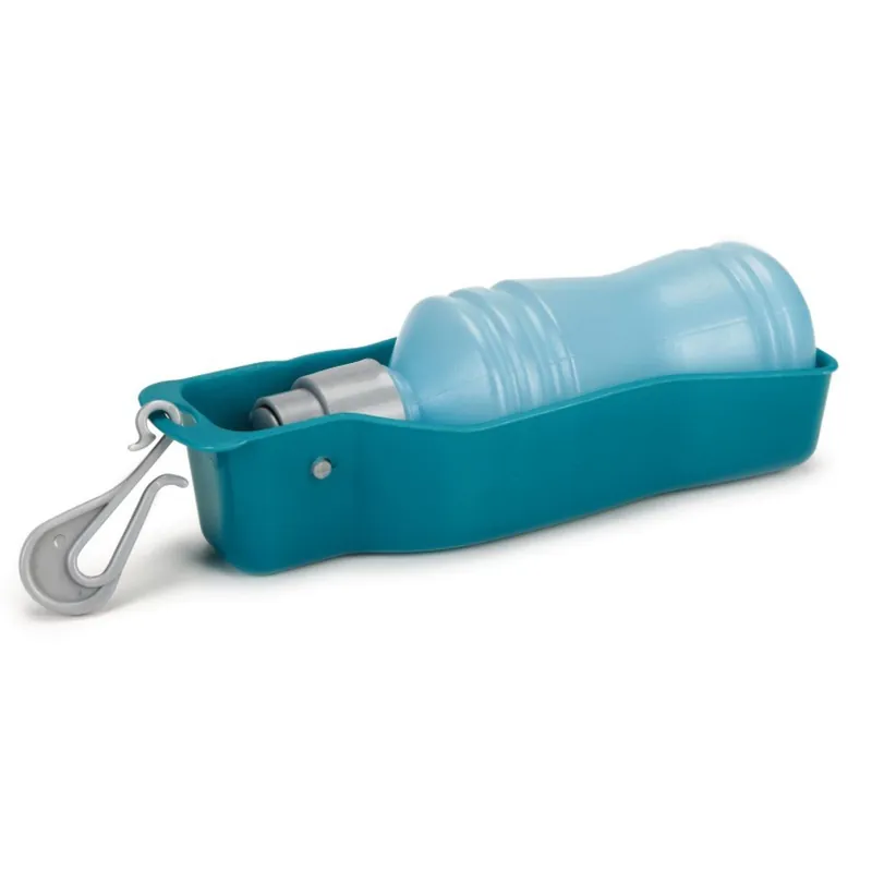 Beeztees drinkfles draagbaar met clip blauw Koopje