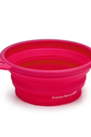 Veilige Betaling Beeztees Inklapbare Voer- en Drinkbak Roze Ø 14 cm