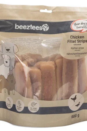 Koop Vandaag Beeztees Kipfilet Strips met Eend 900 gr