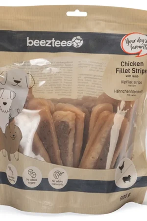 Beeztees Kipfilet Strips met Lam 900 gr Snelle Levering