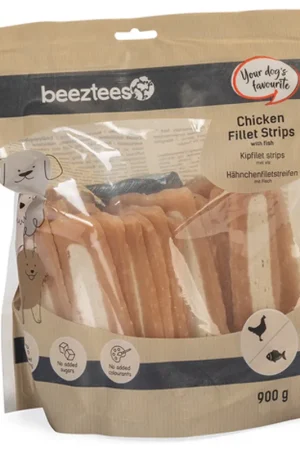 Beeztees Kipfilet Strips met Vis 900 gr Flitsaanbieding
