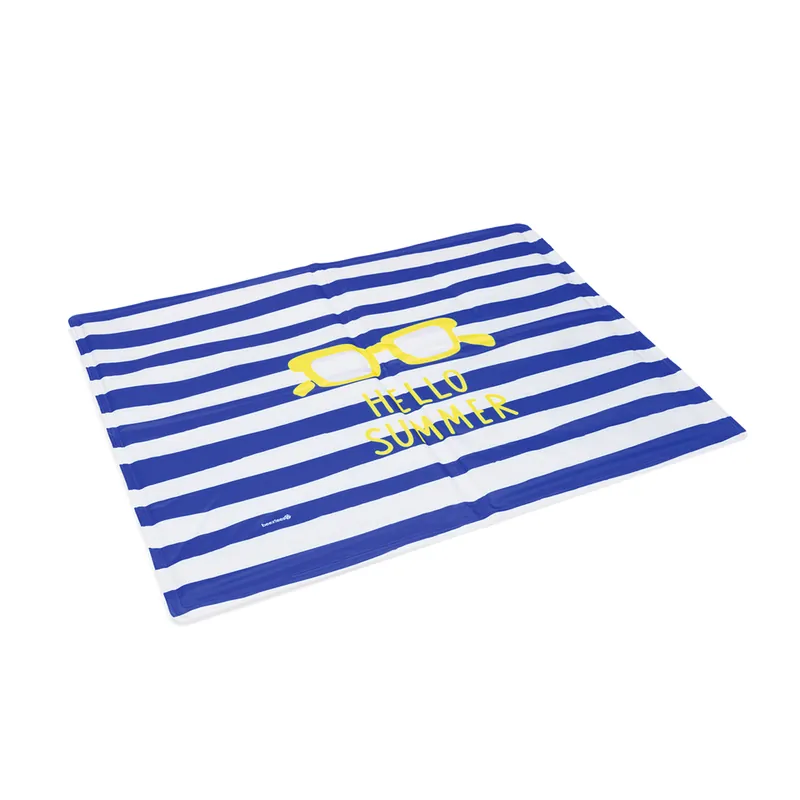 Lage Kosten Beeztees Koelmat Hello Summer Blauw/Wit
