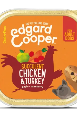 Edgard & Cooper hondenvoer Adult kip en kalkoen 300 gr Seizoensaanbieding