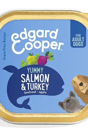 Uitverkoop Edgard & Cooper hondenvoer Adult Zalm en Kalkoen 300 gr