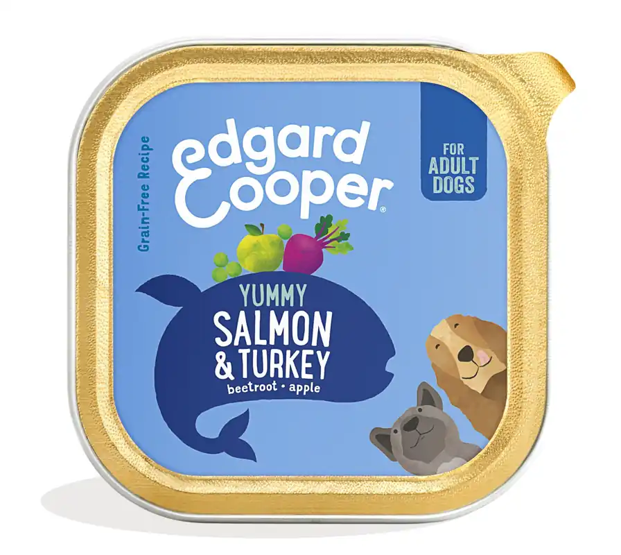 Uitverkoop Edgard & Cooper hondenvoer Adult Zalm en Kalkoen 300 gr