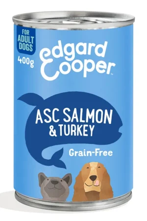 Direct Beschikbaar Edgard & Cooper hondenvoer Adult Zalm en Kalkoen 400 gr
