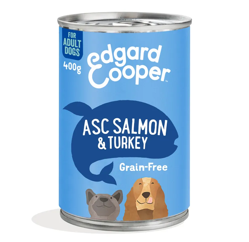 Direct Beschikbaar Edgard & Cooper hondenvoer Adult Zalm en Kalkoen 400 gr
