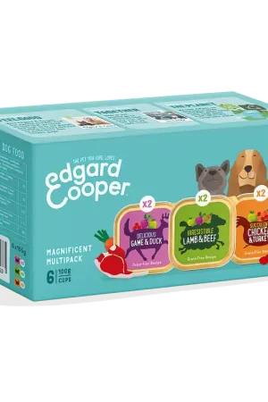 Beste Prijs Edgard & Cooper hondenvoer kip, wild en lam graanvrij 6 x 100 gr