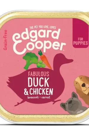 Gereduceerde Prijs Edgard & Cooper hondenvoer Puppy eend en kip 150 gr