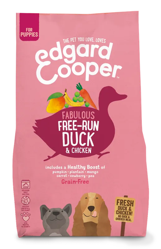 Edgard & Cooper hondenvoer Puppy eend en kip 2,5 kg Laatste Versie