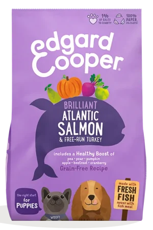 Seizoensaanbieding Edgard & Cooper hondenvoer Puppy zalm en kalkoen 2,5 kg