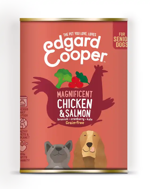 Populair Edgard & Cooper hondenvoer Senior kip en zalm 400 gr