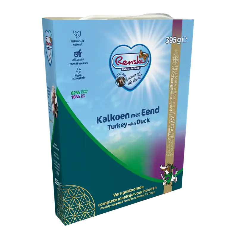 Bestseller Renske Vers hondenvoer kalkoen & eend 395 gr
