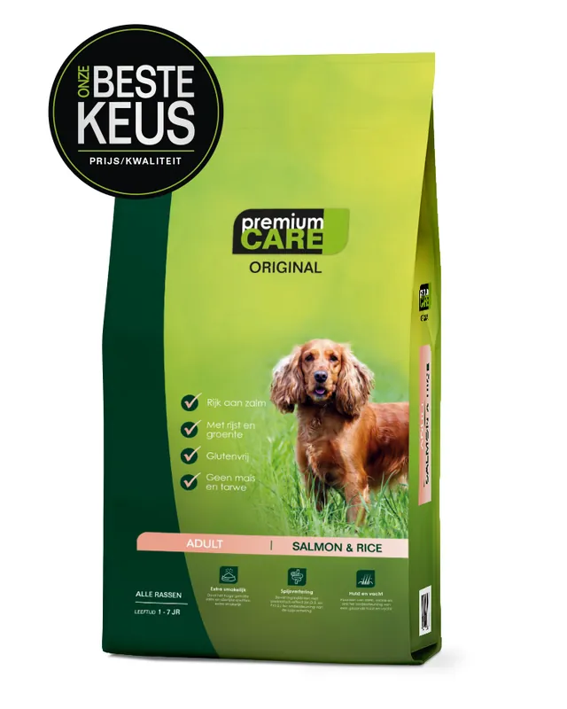 Premium Care Original Adult Salmon & Rice 3 kg Favoriet