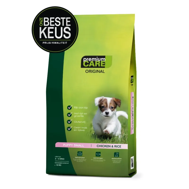 Premium Care Original Puppy Small Chicken & Rice 3 kg Fabrieksprijs