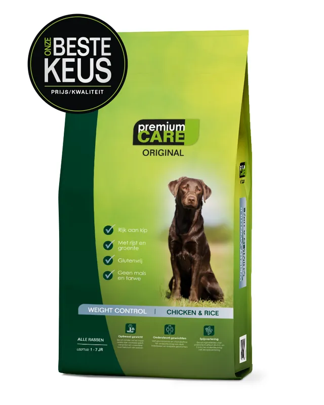 Gereduceerde Prijs Premium Care Original Weight Control Chicken & Rice 3 kg