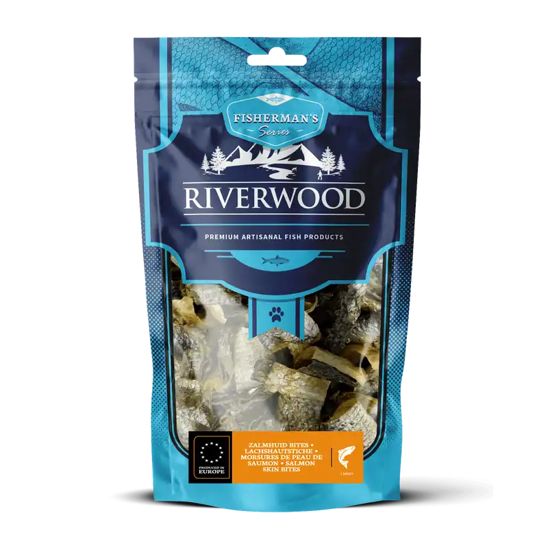 Koopje Riverwood Zalmhuid Bites 100 gr
