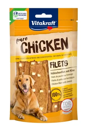 Vitakraft Chicken Kipfilets met Kaas 80 gr Dagaanbieding