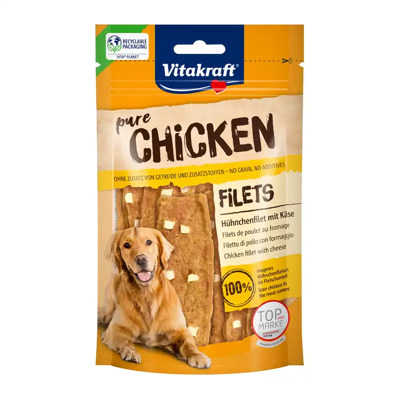 Vitakraft Chicken Kipfilets met Kaas 80 gr Dagaanbieding