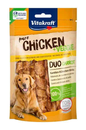 Vitakraft Chicken Veggie Wortel Kipsticks 80 gr Exclusieve Aanbieding