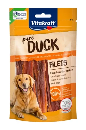 Bestel Nu Vitakraft Duck Vleesstrips 80 gr