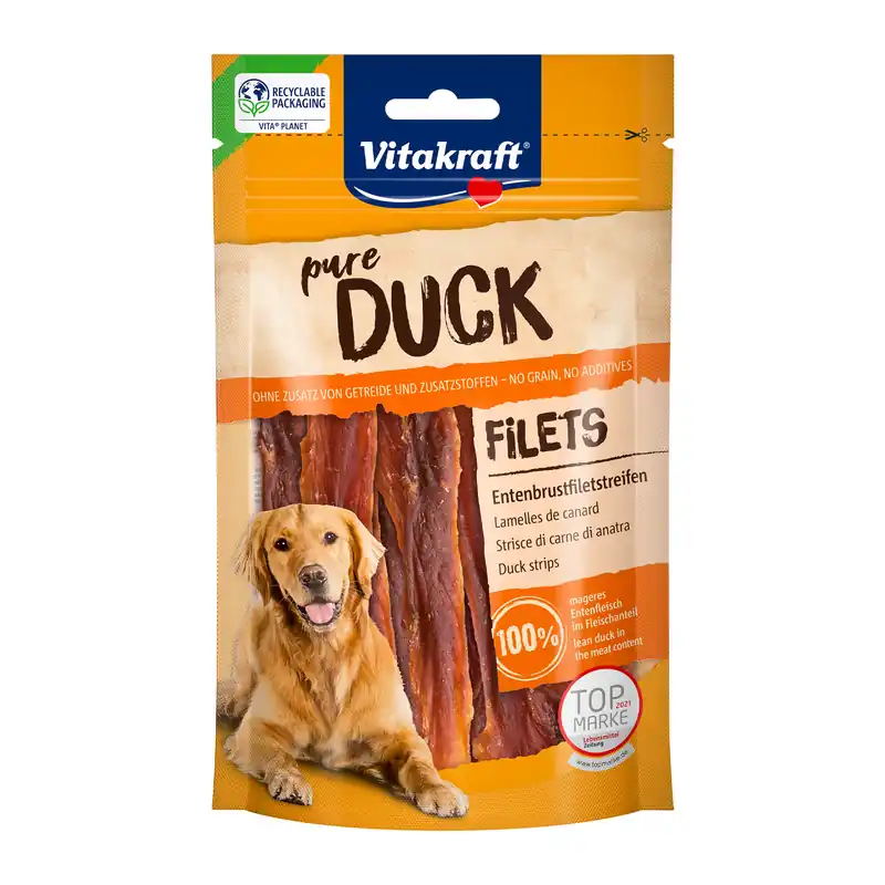 Bestel Nu Vitakraft Duck Vleesstrips 80 gr