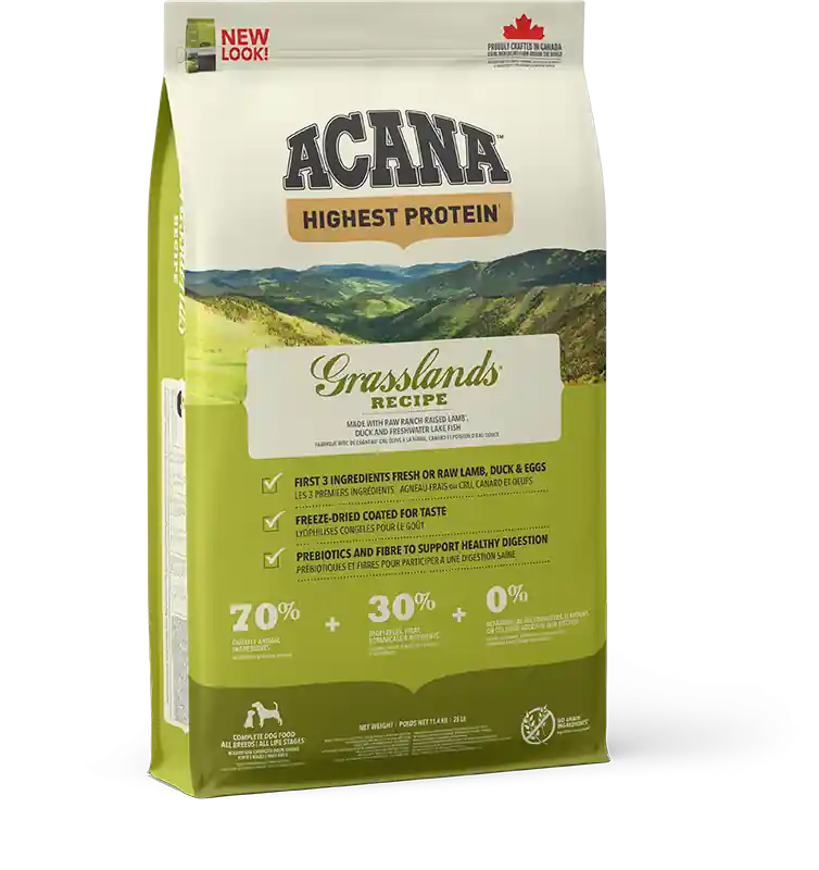 Acana Highest Protein hondenvoer Grasslands 11,4 kg Exclusieve Aanbieding