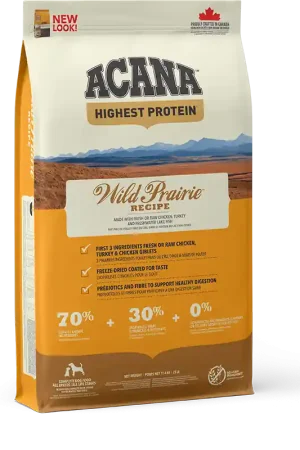 Acana Highest Protein hondenvoer Wild Prairie 11,4 kg Bestel Nu